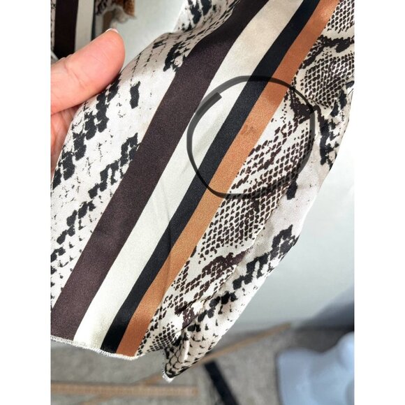 Roberta Biagi Satin asymmetrical snake print blouse sz XS - Picture 9 of 9